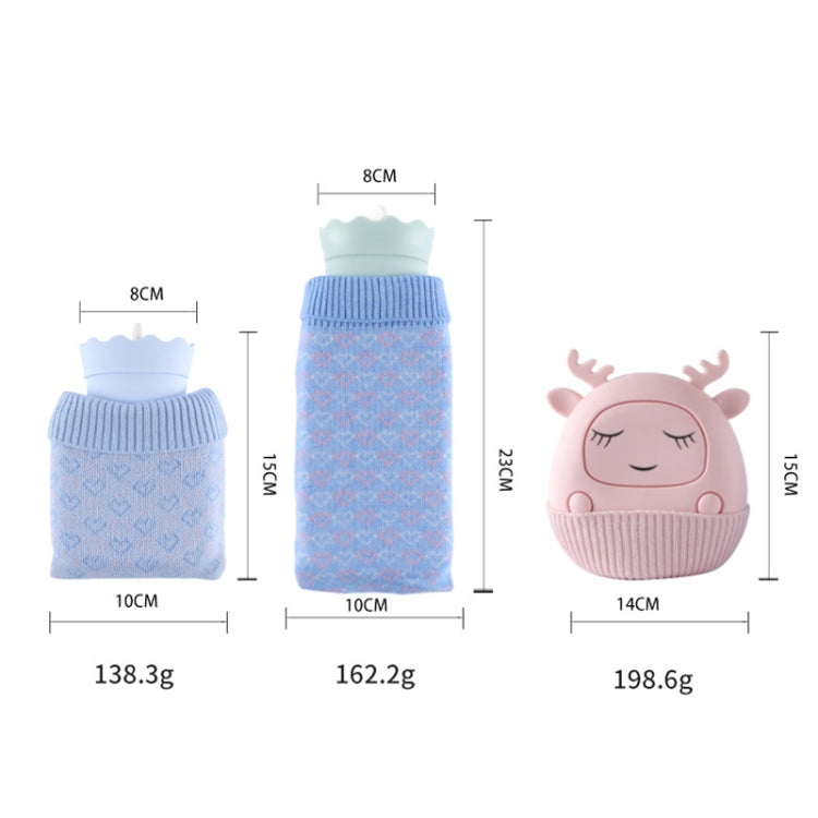 Winter Silicone Hand Warmer Cartoon Cute Water Injection Warm Water Bag, Colour: Light Blue Square