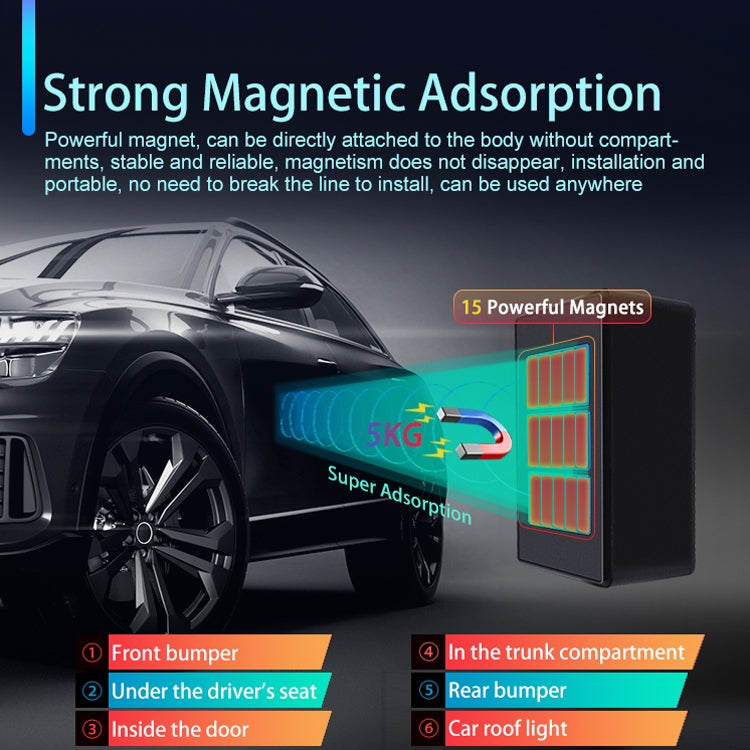 CJ280 GPS Locator Wireless Strong Magnetic Positioning Tracker, Specification: 4G 20000mAh