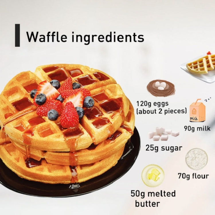 1000W Waffle Maker Breakfast Bread Maker Sandwich Maker Temperature Adjustable Electric Baking Pan(AU Plug)