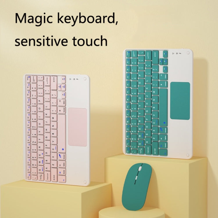 871 9.7 Inch Portable Tablet Bluetooth Keyboard With Touchpad + Mouse Set for iPad(Black + Mouse)