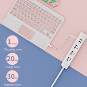 871 9.7 Inch Portable Tablet Bluetooth Keyboard With Touchpad + Mouse Set for iPad(Black + Mouse)
