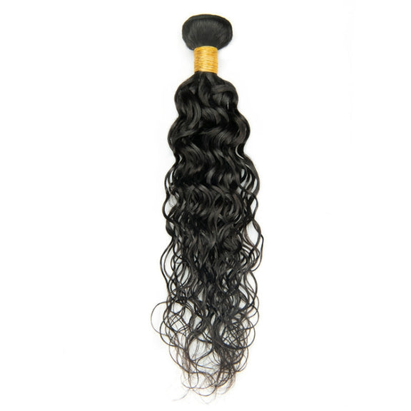 Ladies Water Wave Synthetic Fiber Hair Bun Wig(20 Inch)