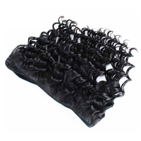 Ladies Water Wave Synthetic Fiber Hair Bun Wig(18 Inch)