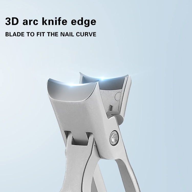Stainless Steel Large Anti-Fly Splattering Nail Knife Large Opening Nail Cutting(Silver)