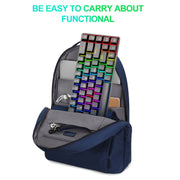 T8 68 Keys Mechanical Gaming Keyboard RGB Backlit Wired Keyboard, Cable Length:1.6m(Pink Green Shaft)