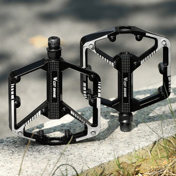 WEST BIKING Bicycle Aluminum Alloy Chromium Molybdenum Steel Axle Pedal(Black)