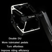 WEST BIKING Bicycle Aluminum Alloy Chromium Molybdenum Steel Axle Pedal(Black)