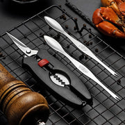 Crab Tool 304 Stainless Steel Crab Fork Crab Scissors Crab Needle,Style: 2 Fork 1 Knife