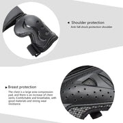 GHOST RACING Motorcycle Protective Gear Children Safety Riding Sport Vest + Knee Pads + Elbow Pads Protective Suit(Blue)