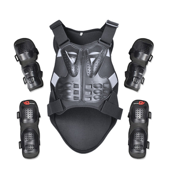 GHOST RACING GR-HJY08 Motorcycle Adult Protective Gear Anti-Fall Riding Clothes Hard Shell Protective Vest Suit, Size: XL(Black)