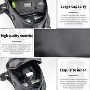 GHOST RACING GR-BB02 Men Motorcycle Riding Backpack Helmet Hard Shell Backpack Locomotive Travel Computer Bag(Black)