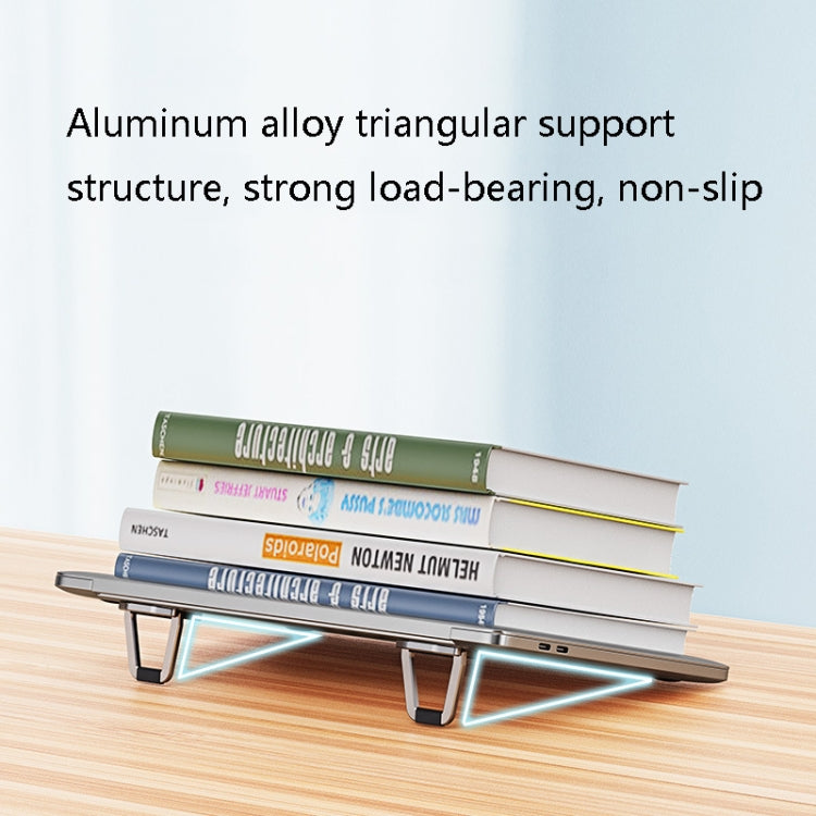 T615 Laptop Heightening Bracket Aluminum Alloy Back Stick Computer Stand(Grey)