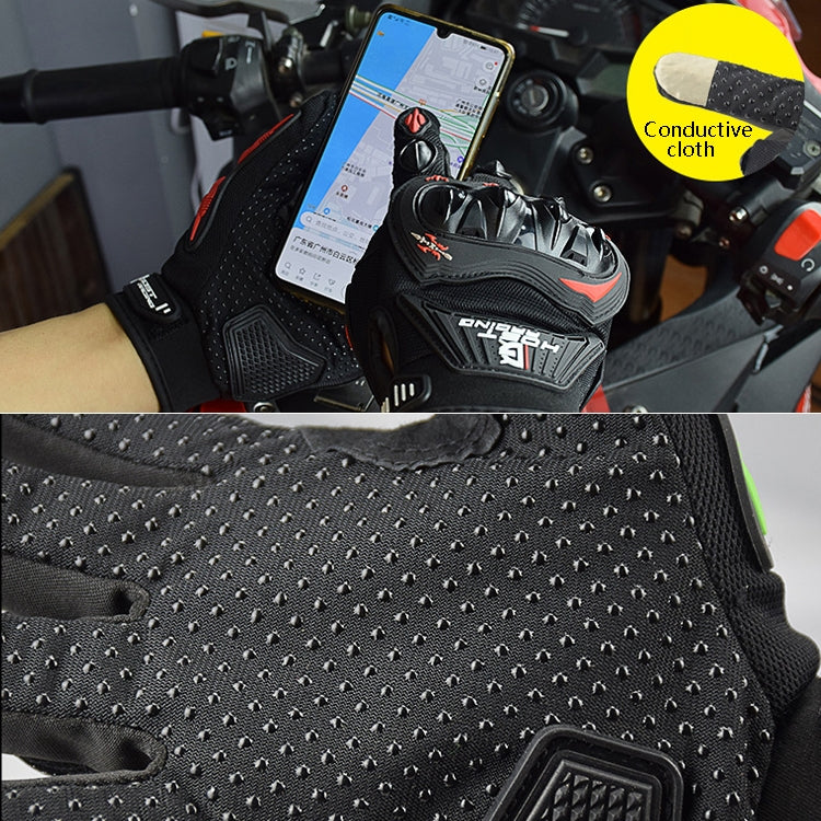 GHOST RACING GR-ST04 Motorcycle Gloves Anti-Fall Full Finger Riding Touch Gloves, Size: XXL(Gray)