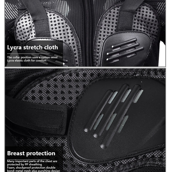 GHOST RACING F060 Motorcycle Armor Suit Riding Protective Gear Chest Protector Elbow Pad Fall Protection Suit, Size: M(Red)
