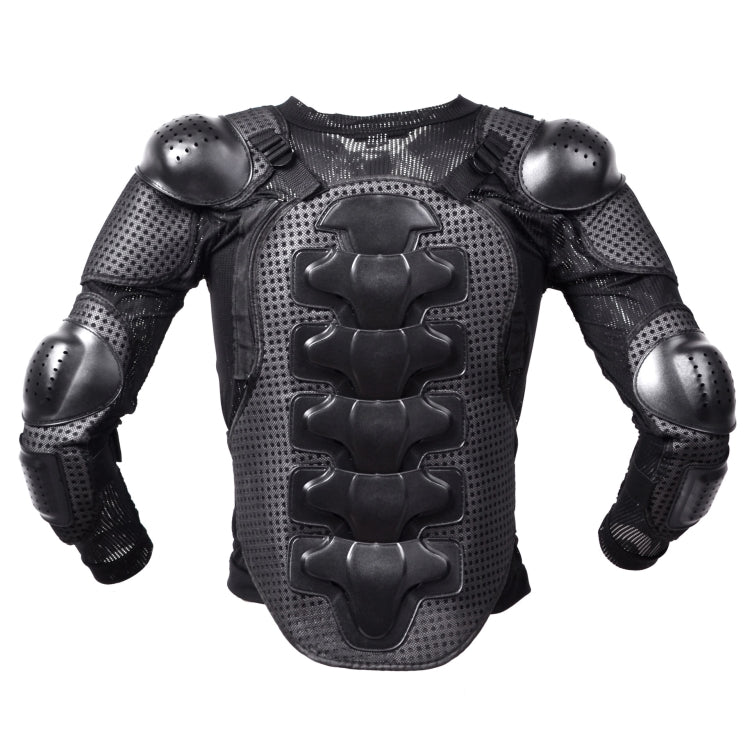 GHOST RACING F060 Motorcycle Armor Suit Riding Protective Gear Chest Protector Elbow Pad Fall Protection Suit, Size: L(Black)