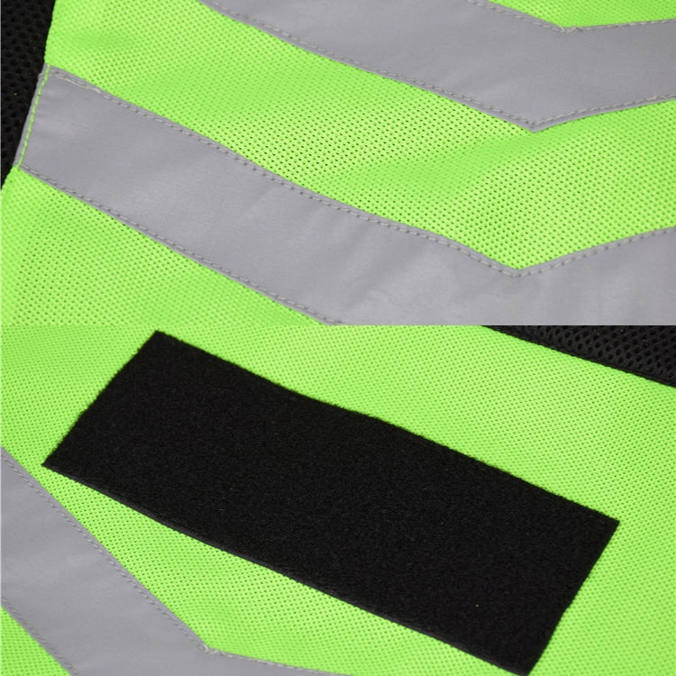 GHOST RACING GR-Y06 Motorcycle Riding Vest Safety Reflective Vest, Size: L(Black)