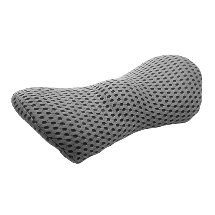 Car Supplies Lumbar Support Memory Foam Car Backrest Lumbar Cushion Seat Cushion Lumbar Pillow, Colour: 4D Grid Dark Gray