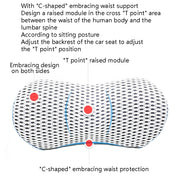 Car Supplies Lumbar Support Memory Foam Car Backrest Lumbar Cushion Seat Cushion Lumbar Pillow, Colour: Blue+Light Gray