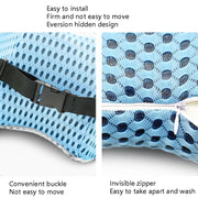 Car Supplies Lumbar Support Memory Foam Car Backrest Lumbar Cushion Seat Cushion Lumbar Pillow, Colour: Blue+Light Gray