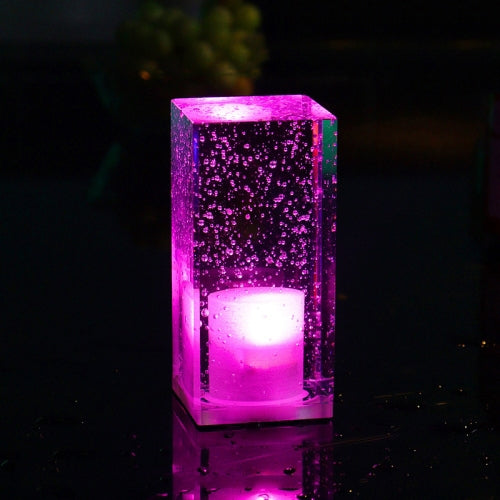 Square Colorful LED Crystal Lamp Bar Atmosphere Decorative Light (Purple Light)