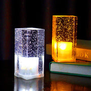 Square Colorful LED Crystal Lamp Bar Atmosphere Decorative Light (Purple Light)