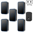 CACAZI A19 1 For 5 Wireless Music Doorbell without Battery, Plug:US Plug(Black) - Wireless Doorbell by CACAZI | Online Shopping South Africa | PMC TechLife | Buy Now Pay Later Mobicred