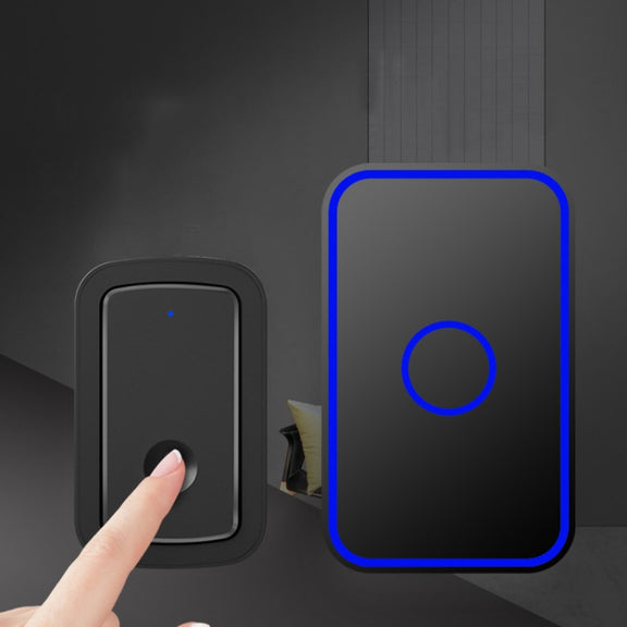 CACAZI A19 1 For 5 Wireless Music Doorbell without Battery, Plug:US Plug(Black)