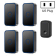 CACAZI A19 1 For 4 Wireless Music Doorbell without Battery, Plug:US Plug(Black) - free shipping - PMC TechLife - Order now!