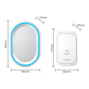 CACAZI A80 1 For 1 Wireless Music Doorbell without Battery, Plug:US Plug(White)