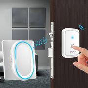 CACAZI A80 1 For 1 Wireless Music Doorbell without Battery, Plug:UK Plug(Black)
