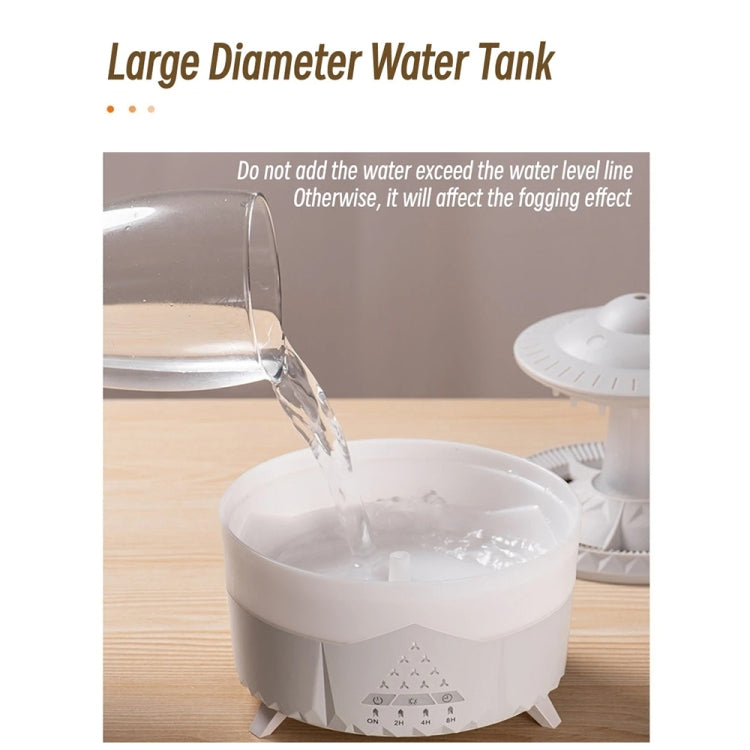 UFO Water Drop Aromatherapy Humidifier Desktop Remote Control Diffuser, Plug: EU Plug(Black)