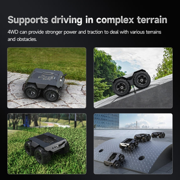 Waveshare WAVE ROVER Flexible Expandable 4WD Mobile Robot Chassis, Onboard ESP32 Module(UK Plug)
