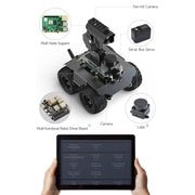 Waveshare WAVE ROVER Flexible Expandable 4WD Mobile Robot Chassis, Onboard ESP32 Module(EU Plug)