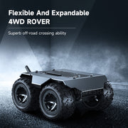 Waveshare WAVE ROVER Flexible Expandable 4WD Mobile Robot Chassis, Onboard ESP32 Module(EU Plug)