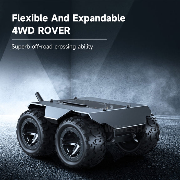 Waveshare WAVE ROVER Flexible Expandable 4WD Mobile Robot Chassis, Onboard ESP32 Module(EU Plug)