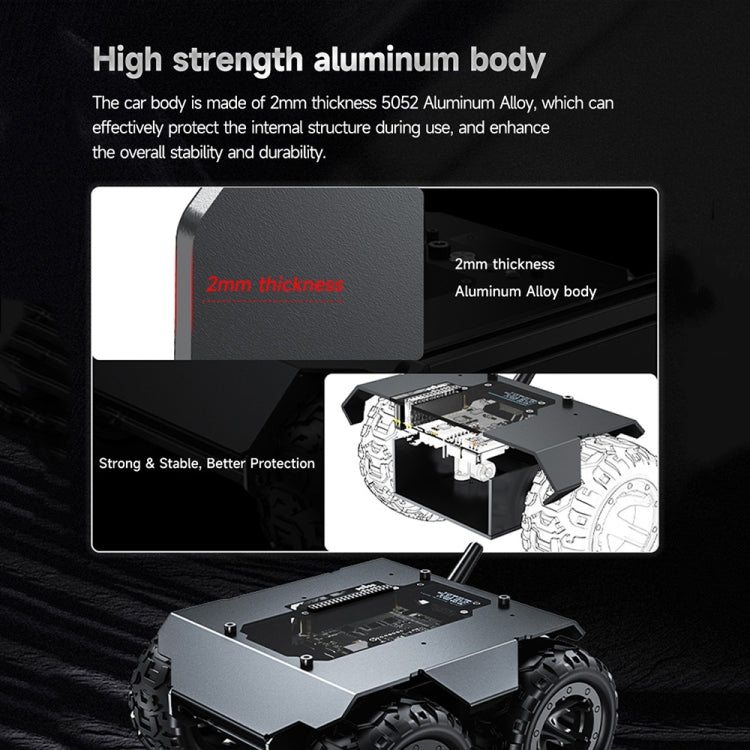 Waveshare WAVE ROVER Flexible Expandable 4WD Mobile Robot Chassis, Onboard ESP32 Module(EU Plug)