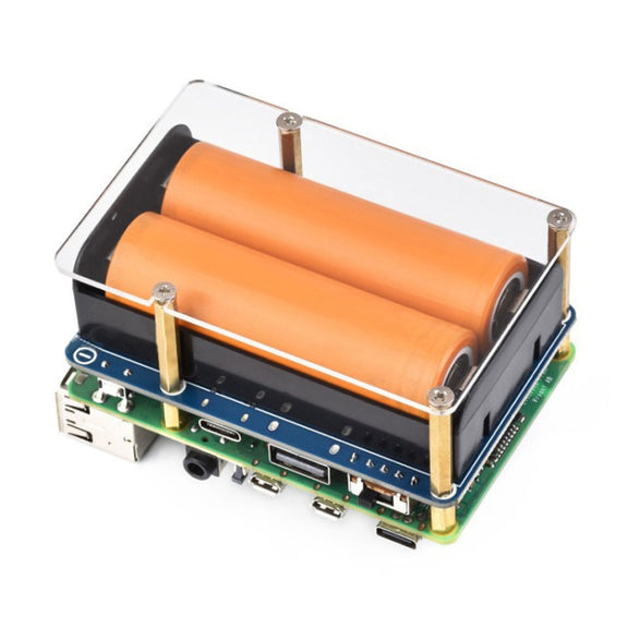 Waveshare 25567 For Raspberry Pi UPS HAT (D), Pogo Pins Connector , Without Battery