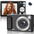 DC308 2.8-Inch 4K HD Front And Rear Dual-Camera 16X Zoom Digital Camera EU Plug(Black) - Children Cameras by PMC Jewellery | Online Shopping South Africa | PMC Jewellery | Buy Now Pay Later Mobicred