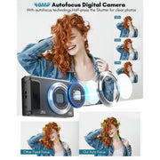 DC308 2.8-Inch 4K HD Front And Rear Dual-Camera 16X Zoom Digital Camera AU Plug(Black)