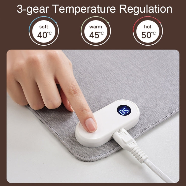 Intelligent Digital Display Timing Heating Mouse Pad Office Desktop Electric Heating Mat, CN Plug, Style:Rabbit 80x33cm