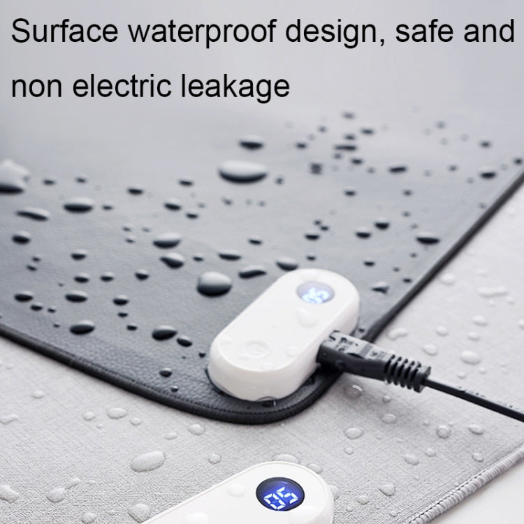 Intelligent Digital Display Timing Heating Mouse Pad Office Desktop Electric Heating Mat, CN Plug, Style:Grey 60x36cm