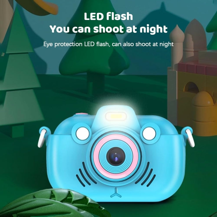DC502 2.4-Inch 16X Zoom 2.7K Video Recording Children Digital Camera, Color: Blue No Card(EU Plug)