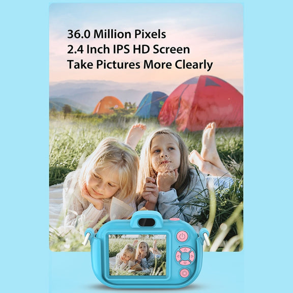 DC502 2.4-Inch 16X Zoom 2.7K Video Recording Children Digital Camera, Color: Pink + 32G(US Plug)