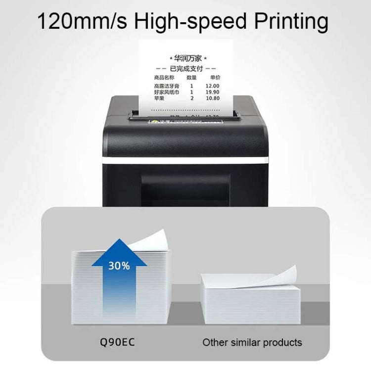 Xprinter XP-Q90EC 58mm Portable Express List Receipt Thermal Printer, Style:LAN Port(EU Plug)