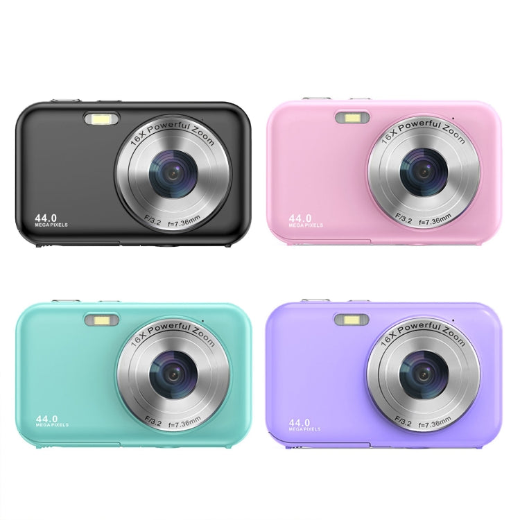 DC406L 2.4-Inch 1080P Mini HD 16X Zoom Digital Camera Home Children Camera EU Plug(Purple)
