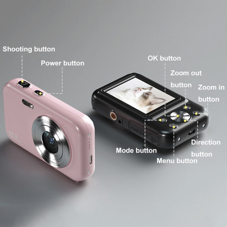 DC406L 2.4-Inch 1080P Mini HD 16X Zoom Digital Camera Home Children Camera EU Plug(Green)