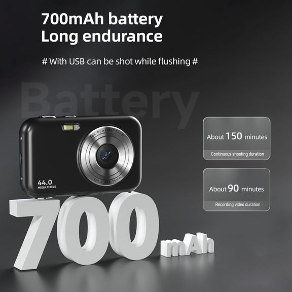 DC406L 2.4-Inch 1080P Mini HD 16X Zoom Digital Camera Home Children Camera EU Plug(Purple)