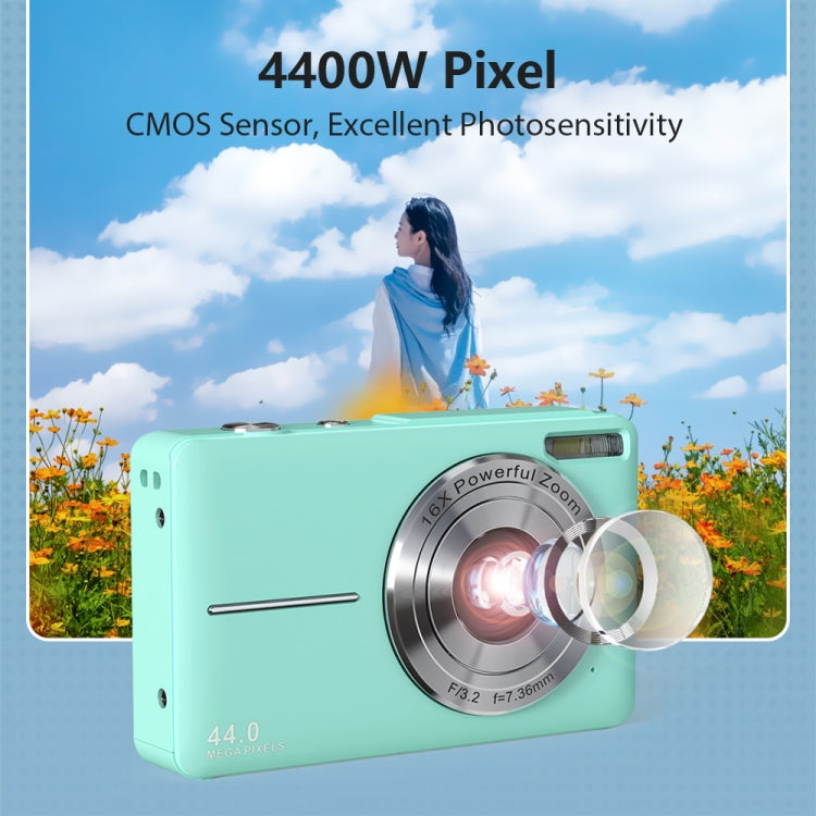 DC403L-AF 2.4-Inch 16X Zoom HD Digital Camera Mini Children Photography Camera US Plug(Black)