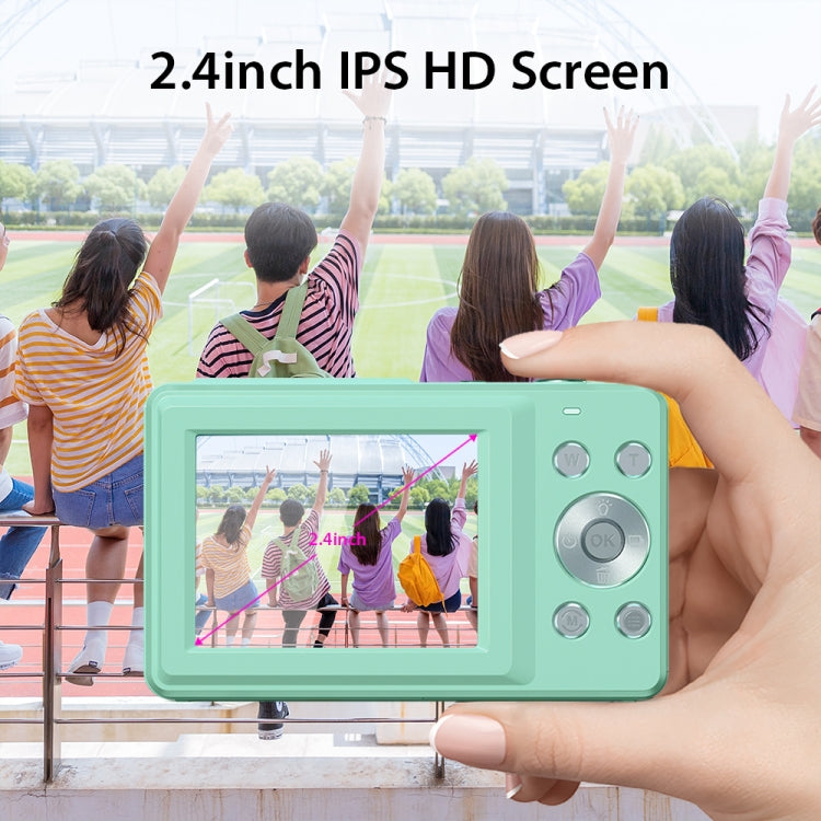 DC403L-AF 2.4-Inch 16X Zoom HD Digital Camera Mini Children Photography Camera EU Plug(Green)