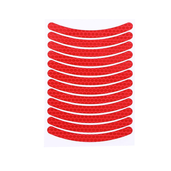 Jg-Phc-12 Children Bicycle Scooter Reflective Sticker Night Warning Riding Contour Sticker(Red)